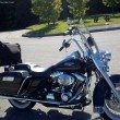 2005-harley-road-king-with-luggage Our motorcycle with fully packed saddlebags and Harley luggage bag on the back. photo by Lynnette at TheFunTimesGuide.com