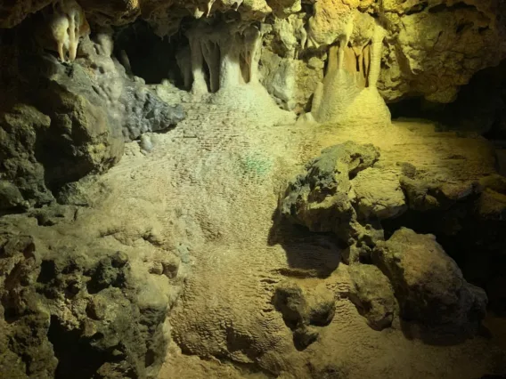 Flowstones and draperies are some of the other cool formations inside these Marianna Florida caves! 