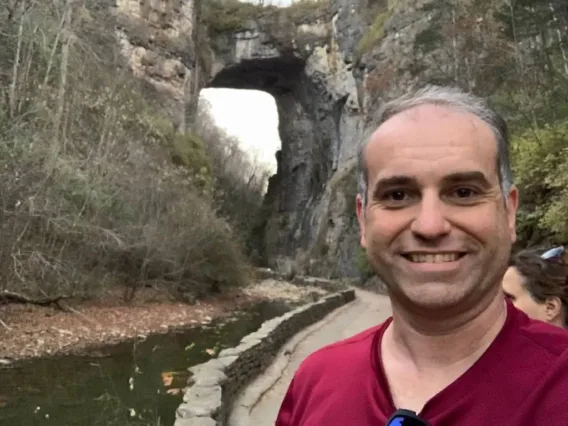 Natural Bridge State Park in Virginia features a 20-story rock archway. 