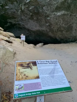A cave at Natural Bridge State Park. 