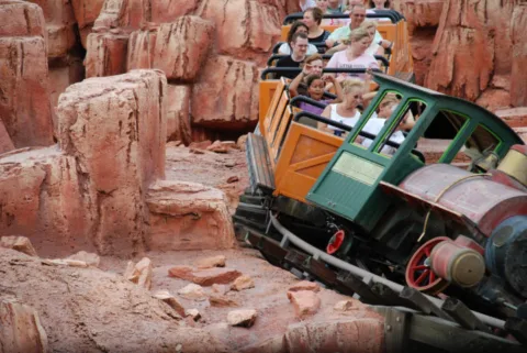 The Big Thunder Mountain ride at Disney appears tame, but it is one of the scariest rides in the park!