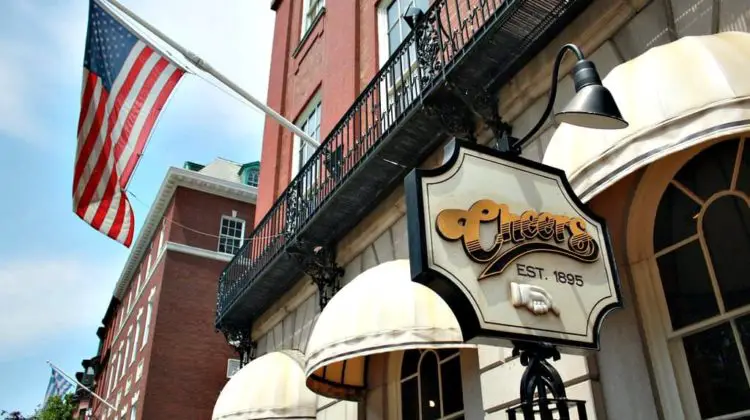Entrance to the original Cheers bar in Boston, Massachusetts.