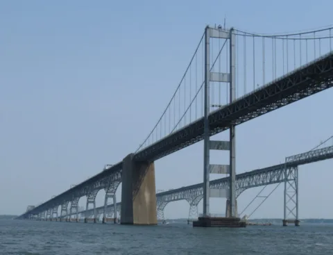Some people think the Chesapeake Bay Bridge is one of the scariest bridges to drive over