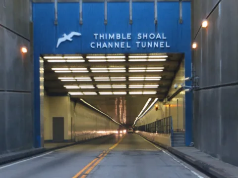 entrance to the Chesapeake Bay Bridge Tunnel