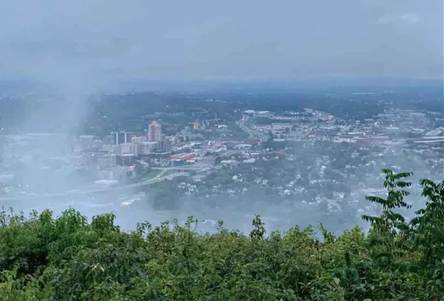 View of downtown from the Roanoke Star Overlook.