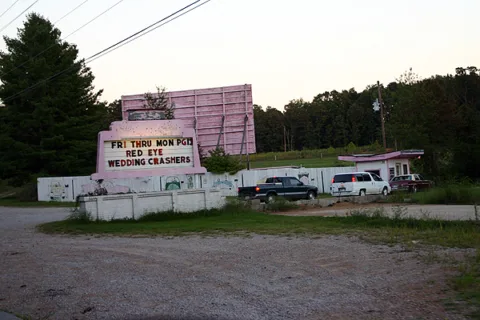 pink cadillac drive-in movie theater - clarksville, tennessee