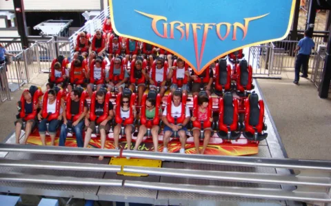 This is the Griffon roller coaster at Busch Gardens Williamsburg. 