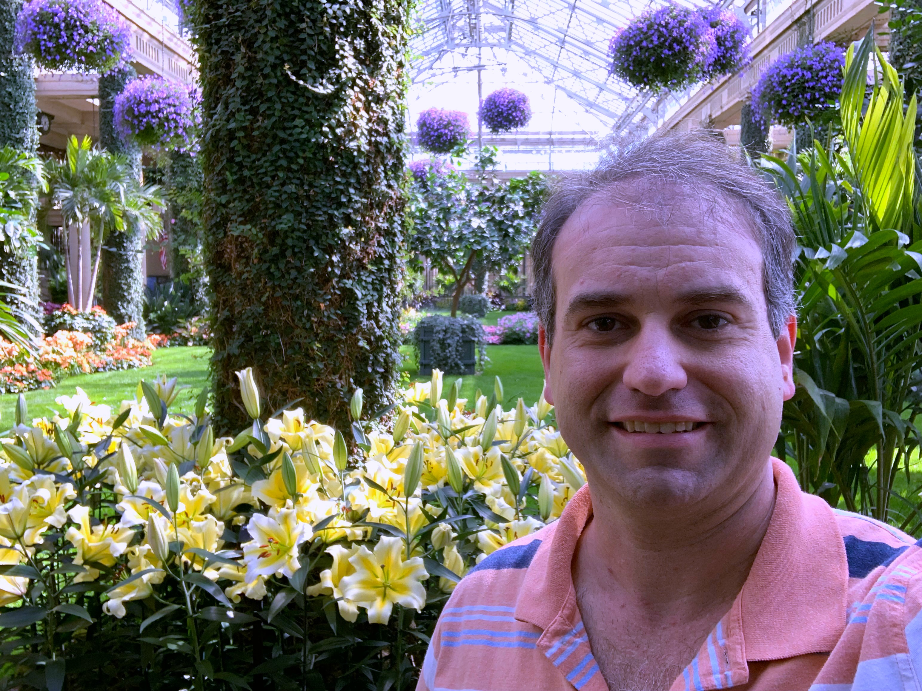 Here I am in the Conservatory at Longwood Gardens in Kennett Square, Pennsylvania.