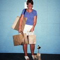 Lynnette with an armful of shopping bags... Photo was taken years later, not associated with the winning of this trip.