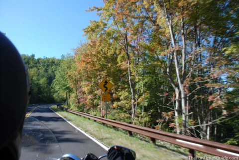 Our beautiful motorcycle ride near the Tail of the Dragon on our first long distance motorcycle trip. photo by Lynnette at TheFunTimesGuide.com