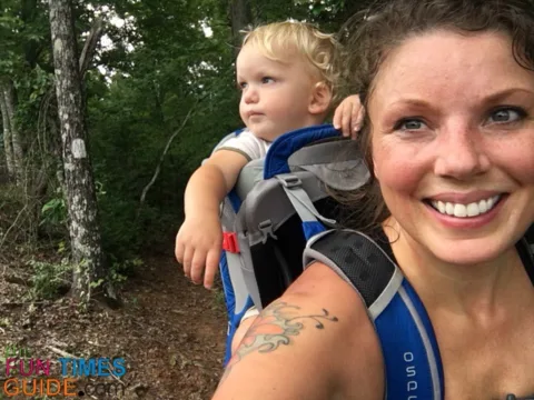 My favorite hiking baby carrier is the Poco AG Plus child carrier.