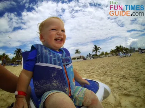 Baby swimsuit - we like the Rashguard swimwear with UV protection built in