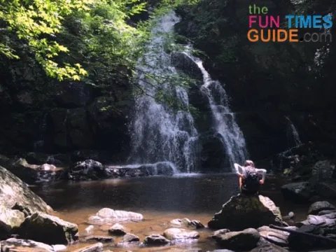 The hike (with time spent at the swimming hole and the falls) takes about 2 hours.