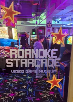 My wife caught this glimpse of me playing my heart out on some of the classic arcade games at Roanoke Starcade. 