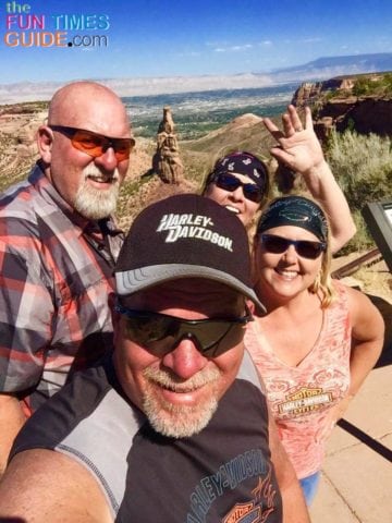 Selfies are part of the fun when you're motorcycling with good friends.