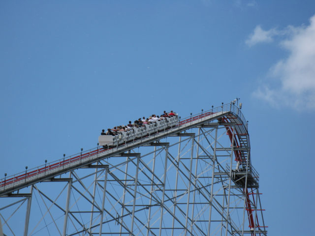 Magnum XL-200 is still among the tallest roller coasters today, standing 200 feet above Cedar Point in Sandusky, Ohio. photo by daveynin on Flickr.