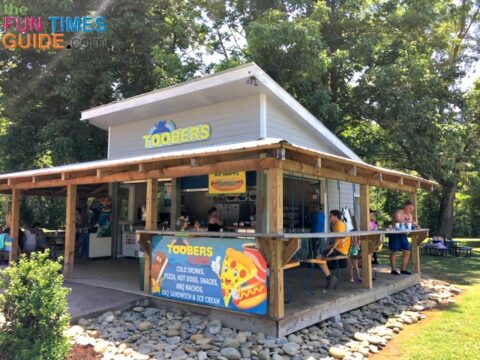 This is Toobers Cafe, the restaurant associated with River Rat Tubing. photo by Candida at TheFunTimesGuide.com This is Toobers Cafe, the restaurant associated with River Rat Tubing.