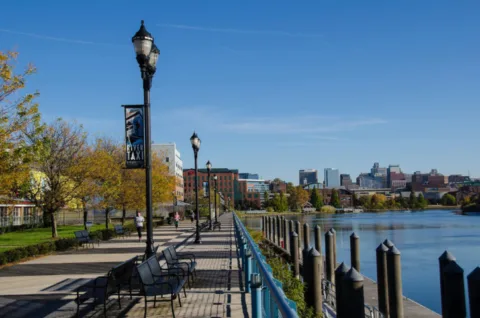 The Wilmington Delaware Riverfront is a popular place to hang out and have fun... or catch the Riverfront Water Taxi.